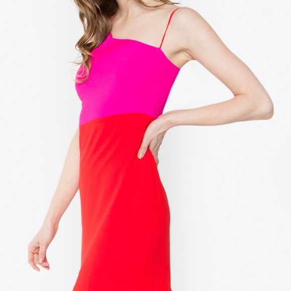 Love Again One Shoulder Two Tone Mini Dress - Picture 2 of 5